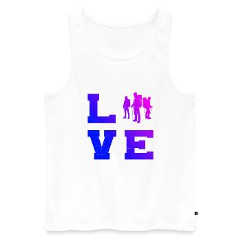 Damen Climbing Kletterer Climber Herren - Männer Premium Bio Tank Top - Weiß - Vorne - Michal (187cm)