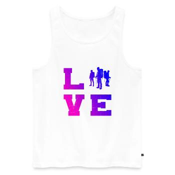 Men's Climber Bouldering Bouldering Bouldering - Men's Premium Organic Tank Top - white - Front - AI Model Male 178 light (178cm)