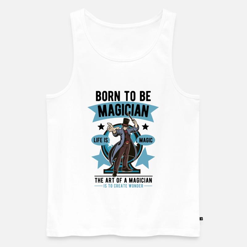 Zauberer - Männer Premium Bio Tank Top - Weiß