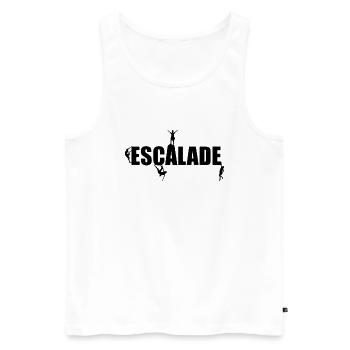 Escalade Homme - Débardeur bio Premium Homme - blanc - Devant - Michal (187cm)