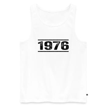 1976 Retro 1976 Birthday 1976 Vintage 1976 - Men's Premium Organic Tank Top - white - Front - AI Model Male 178 light (178cm)