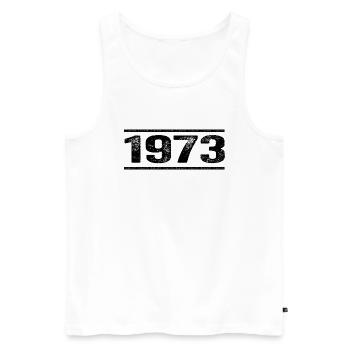 1973 Retro 1973 Birthday 1973 Vintage 1973 - Men's Premium Organic Tank Top - white - Front - AI Model Male 178 light (178cm)
