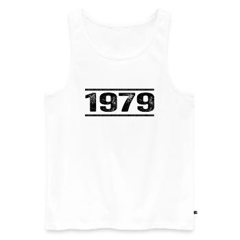 1979 Retro 1979 Birthday 1979 Vintage 1979 - Men's Premium Organic Tank Top - white - Front - AI Model Male 178 light (178cm)