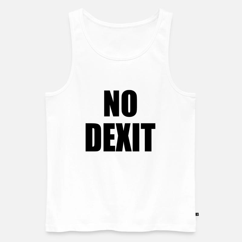 No dexit - Männer Premium Bio Tank Top - Weiß