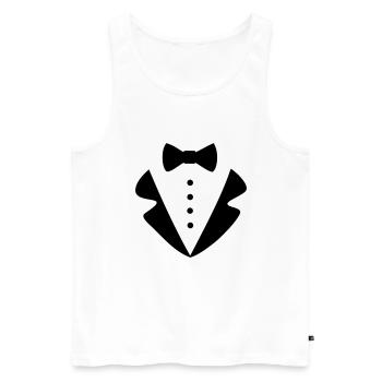 Karneval Kostüm Fasching Anzug Fliege Gentlemen - Männer Premium Bio Tank Top - Weiß - Vorne - AI Model Male 178 light (178cm)