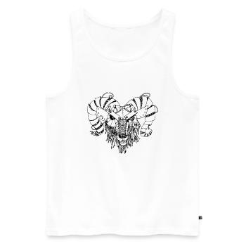 steampank ram - Men's Premium Organic Tank Top - white - Front - Michal (187cm)