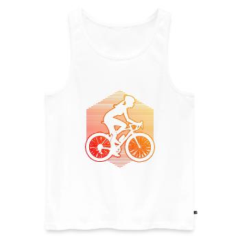 Bicycle Cycling Mtb Cycling Bike - Men's Premium Organic Tank Top - white - Front - AI Model Male 178 light (178cm)