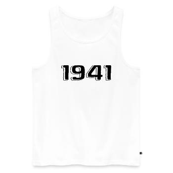 Vintage 1941 Born Birthday Retro 1941 - Men's Premium Organic Tank Top - white - Front - Michal (187cm)