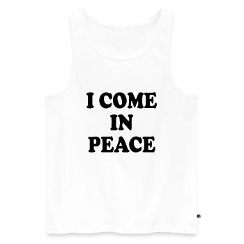 i come in peace im peace couples - Men's Premium Organic Tank Top - white - Front - AI Model Male 178 light (178cm)
