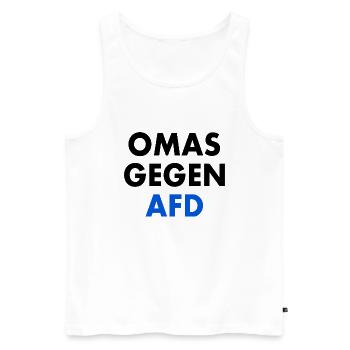 Omas gegen afd - Männer Premium Bio Tank Top - Weiß - Vorne - Michal (187cm)