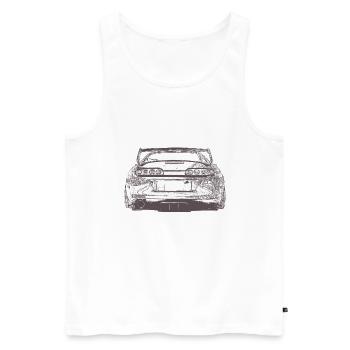 Supra sports car car - Men's Premium Organic Tank Top - white - Front - AI Model Male 178 light (178cm)