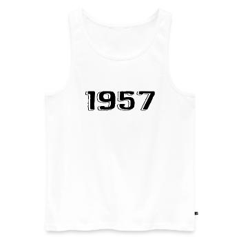 Vintage 1957 Naissance Anniversaire Rétro 1957 - Débardeur bio Premium Homme - blanc - Devant - Michal (187cm)