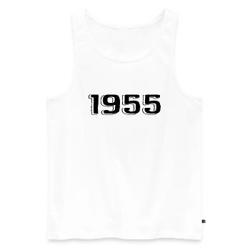 Vintage 1955 Naissance Anniversaire Rétro 1955 - Débardeur bio Premium Homme - blanc - Devant - Michal (187cm)