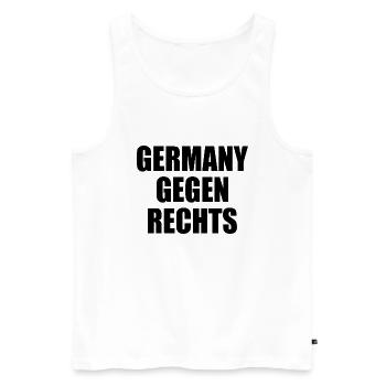 Germany gegen rechts - Männer Premium Bio Tank Top - Weiß - Vorne - Michal (187cm)