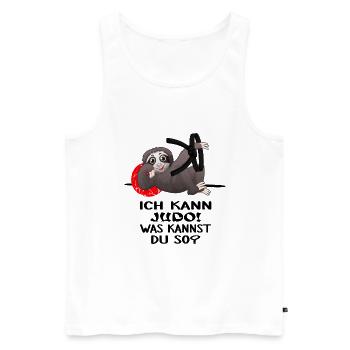 Judoka kann Judo Kampfsport-JUDO - Männer Premium Bio Tank Top - Weiß - Vorne - Michal (187cm)