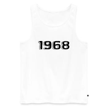 Vintage 1968 Born Birthday Retro 1968 - Men's Premium Organic Tank Top - white - Front - Michal (187cm)