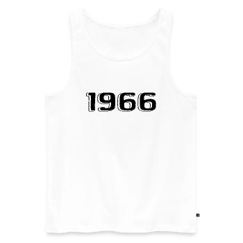Vintage 1966 Naissance Anniversaire Rétro 1966 - Débardeur bio Premium Homme - blanc - Devant - AI Model Male 178 light (178cm)