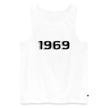 Vintage 1969 Naissance Anniversaire Rétro 1969 - Débardeur bio Premium Homme - blanc - Devant - Michal (187cm)