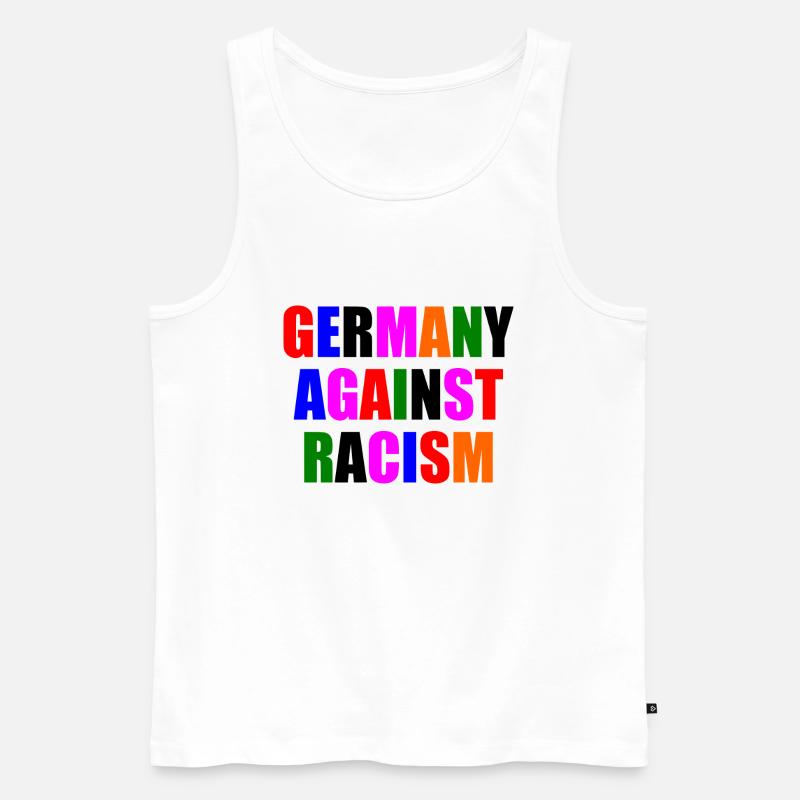 Germany against racism - Männer Premium Bio Tank Top - Weiß