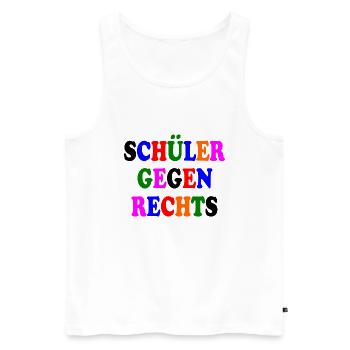 Schüler gegen rechts - Männer Premium Bio Tank Top - Weiß - Vorne - Michal (187cm)