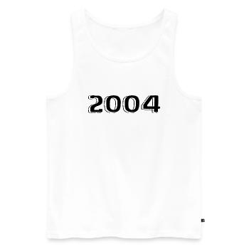 Jahrgang 2004 geboren Geburtstag Retro 2004 - Männer Premium Bio Tank Top - Weiß - Vorne - Michal (187cm)
