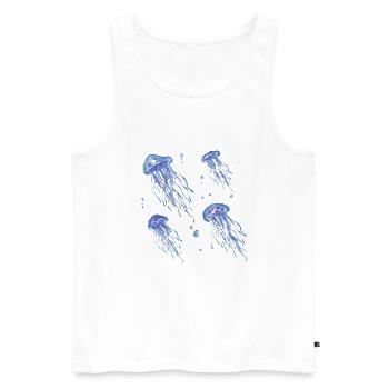Jellyfish - Men's Premium Organic Tank Top - white - Front - Michal (187cm)