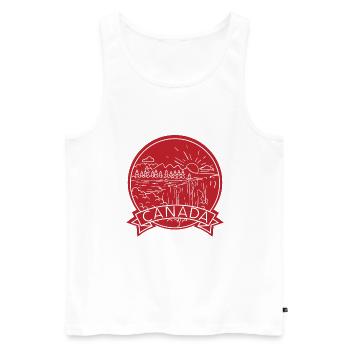 Niagarafälle Kanada - Männer Premium Bio Tank Top - Weiß - Vorne - AI Model Male 178 light (178cm)