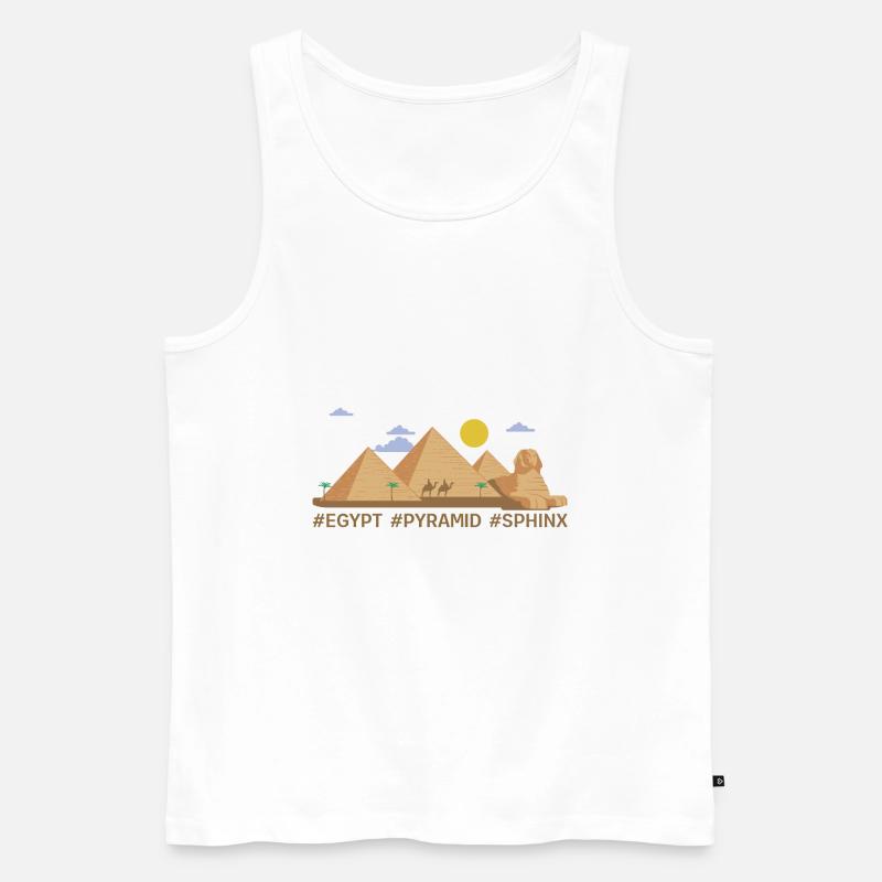 Pyramiden - Männer Premium Bio Tank Top - Weiß