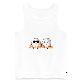 Cooles Sushi - Männer Premium Bio Tank Top - Weiß - Vorne - AI Model Male 178 light (178cm)
