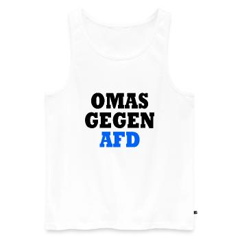 Omas gegen afd - Männer Premium Bio Tank Top - Weiß - Vorne - Michal (187cm)
