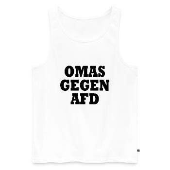 Omas gegen afd - Männer Premium Bio Tank Top - Weiß - Vorne - Michal (187cm)