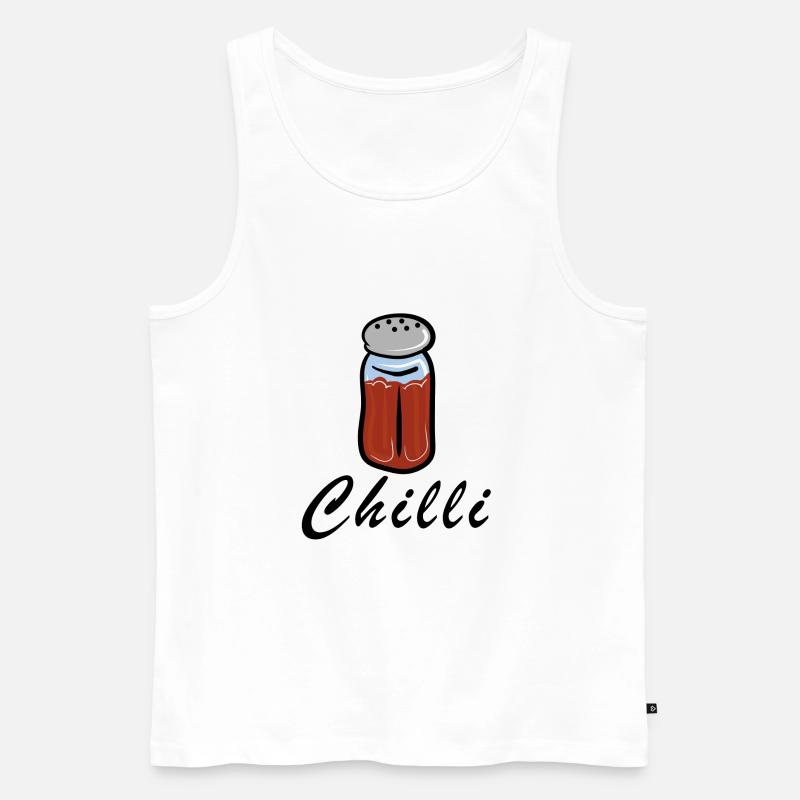 Chilli shaker - Männer Premium Bio Tank Top - Weiß