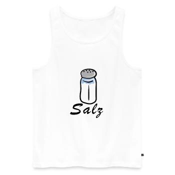 Salzstreuer - Männer Premium Bio Tank Top - Weiß - Vorne - AI Model Male 178 light (178cm)