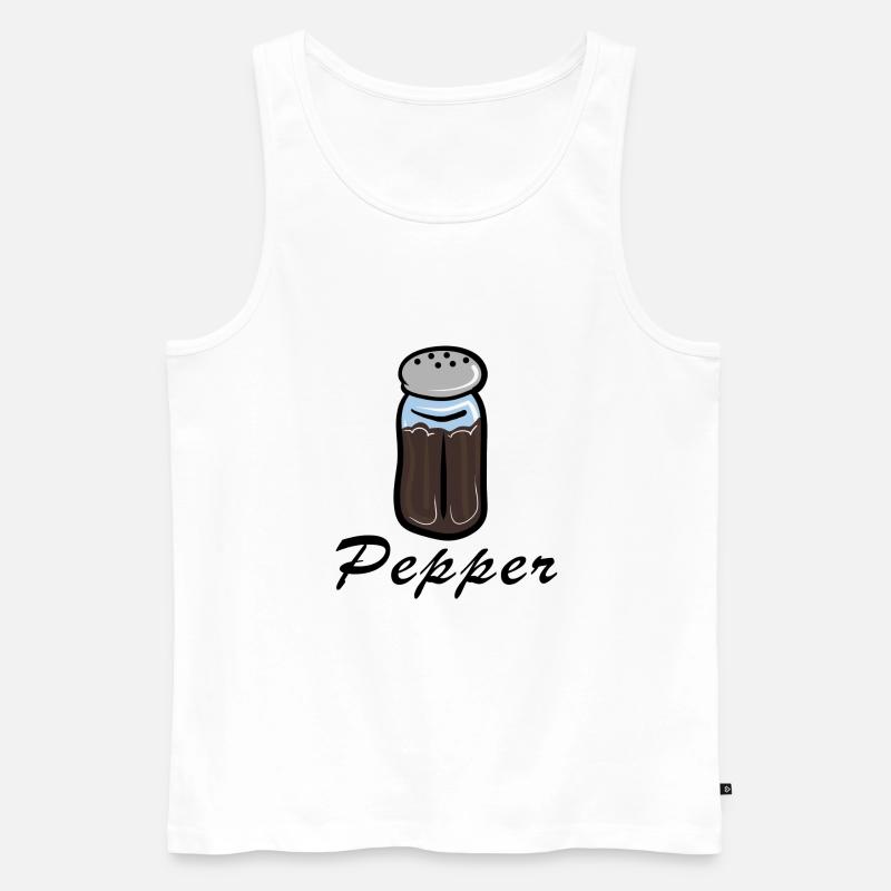 Pepper shaker - Männer Premium Bio Tank Top - Weiß