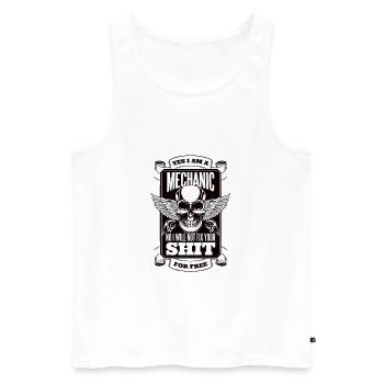 Auto mechanic car auto mechanic gift gift - Men's Premium Organic Tank Top - white - Front - Michal (187cm)