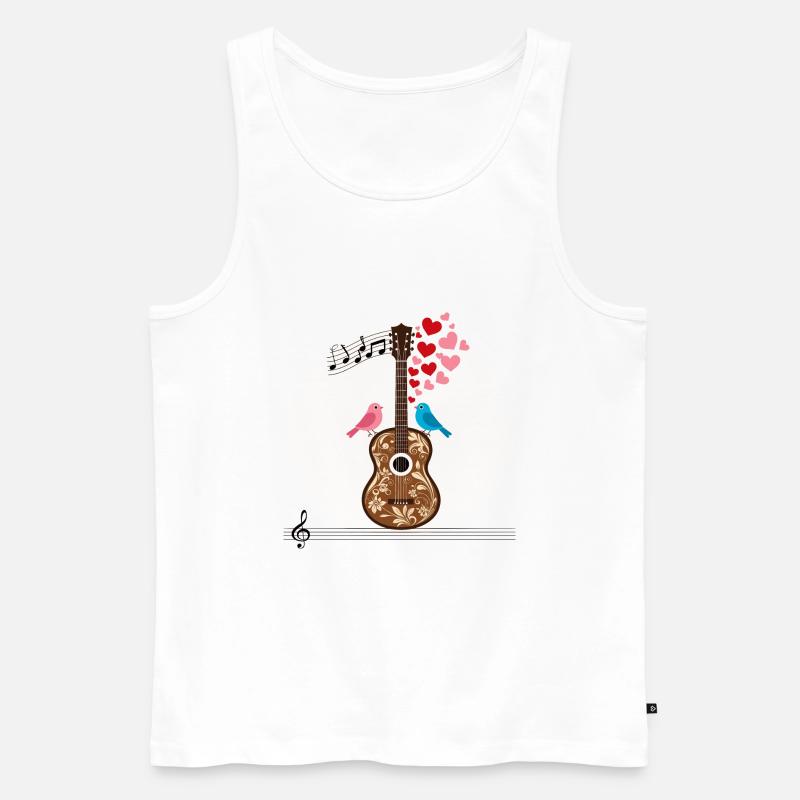 Gitarrenmusik - Männer Premium Bio Tank Top - Weiß