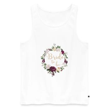 Bride to be Hochzeit JGA Junggesellenabschied - Männer Premium Bio Tank Top - Weiß - Vorne - Michal (187cm)