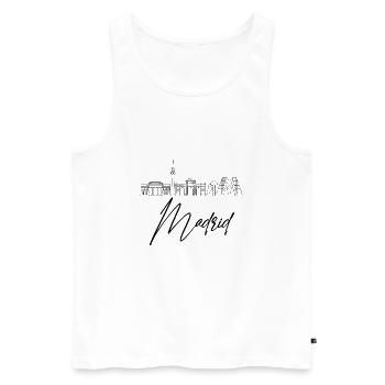 Madrid - Männer Premium Bio Tank Top - Weiß - Vorne - Michal (187cm)