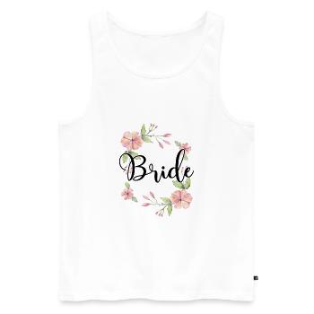 Mariée mariée pour être couronne de fleurs fleurs engagement JGA - Débardeur bio Premium Homme - blanc - Devant - Michal (187cm)