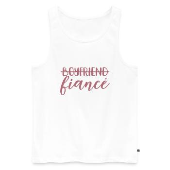 Freund Verlobter Lustiges Verlobungsgeschenk für Männer - Männer Premium Bio Tank Top - Weiß - Vorne - Michal (187cm)
