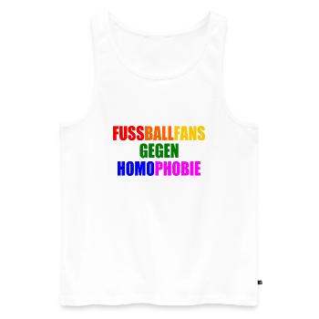 fans gegen homophobie - Männer Premium Bio Tank Top - Weiß - Vorne - Michal (187cm)