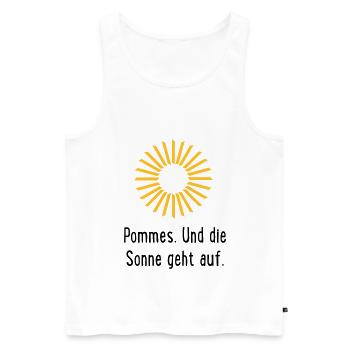Frites - Débardeur bio Premium Homme - blanc - Devant - Michal (187cm)