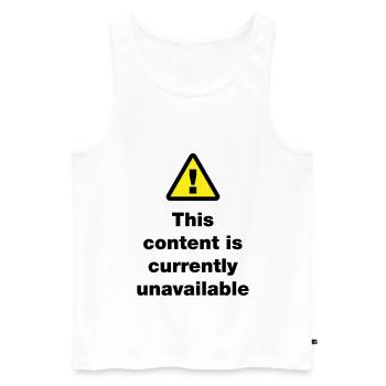⚠ This Content Is Currently Unavailable - Men's Premium Organic Tank Top - white - Front - AI Model Male 178 light (178cm)