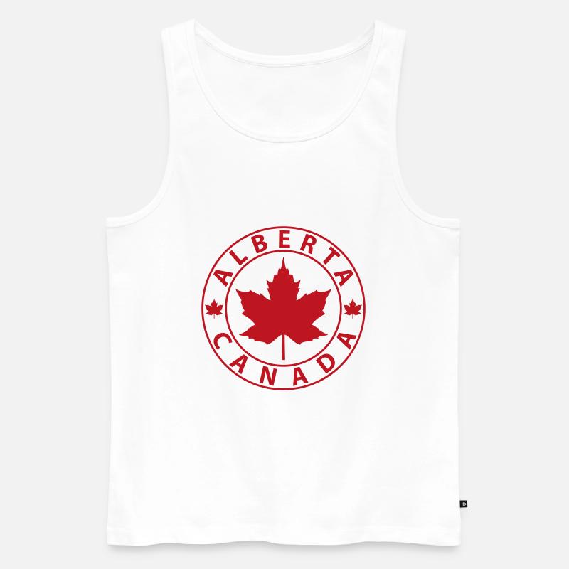 Alberta - Männer Premium Bio Tank Top - Weiß