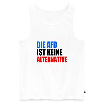 die afd ist keine alternative - Männer Premium Bio Tank Top - Weiß - Vorne - AI Model Male 178 light (178cm)