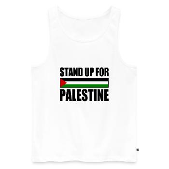stand up for palestine - Männer Premium Bio Tank Top - Weiß - Vorne - Michal (187cm)