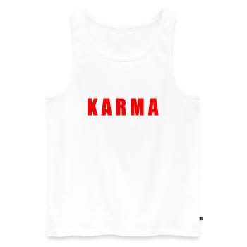 Karma - Débardeur bio Premium Homme - blanc - Devant - AI Model Male 178 light (178cm)