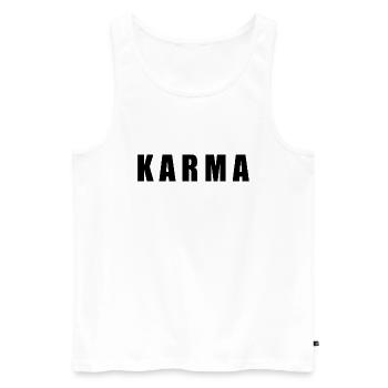 Karma - Débardeur bio Premium Homme - blanc - Devant - AI Model Male 178 light (178cm)