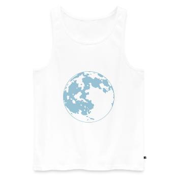 Moon - Brighter Background Edition - Männer Premium Bio Tank Top - Weiß - Vorne - Michal (187cm)
