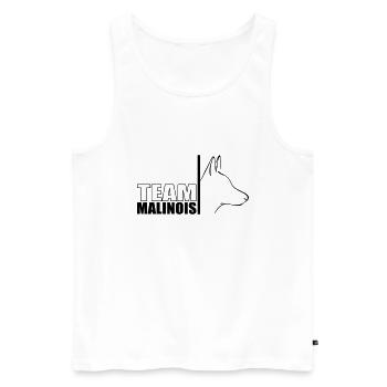 TEAM MALINOIS Wilsigns dog sport dog dog - Men's Premium Organic Tank Top - white - Front - Michal (187cm)